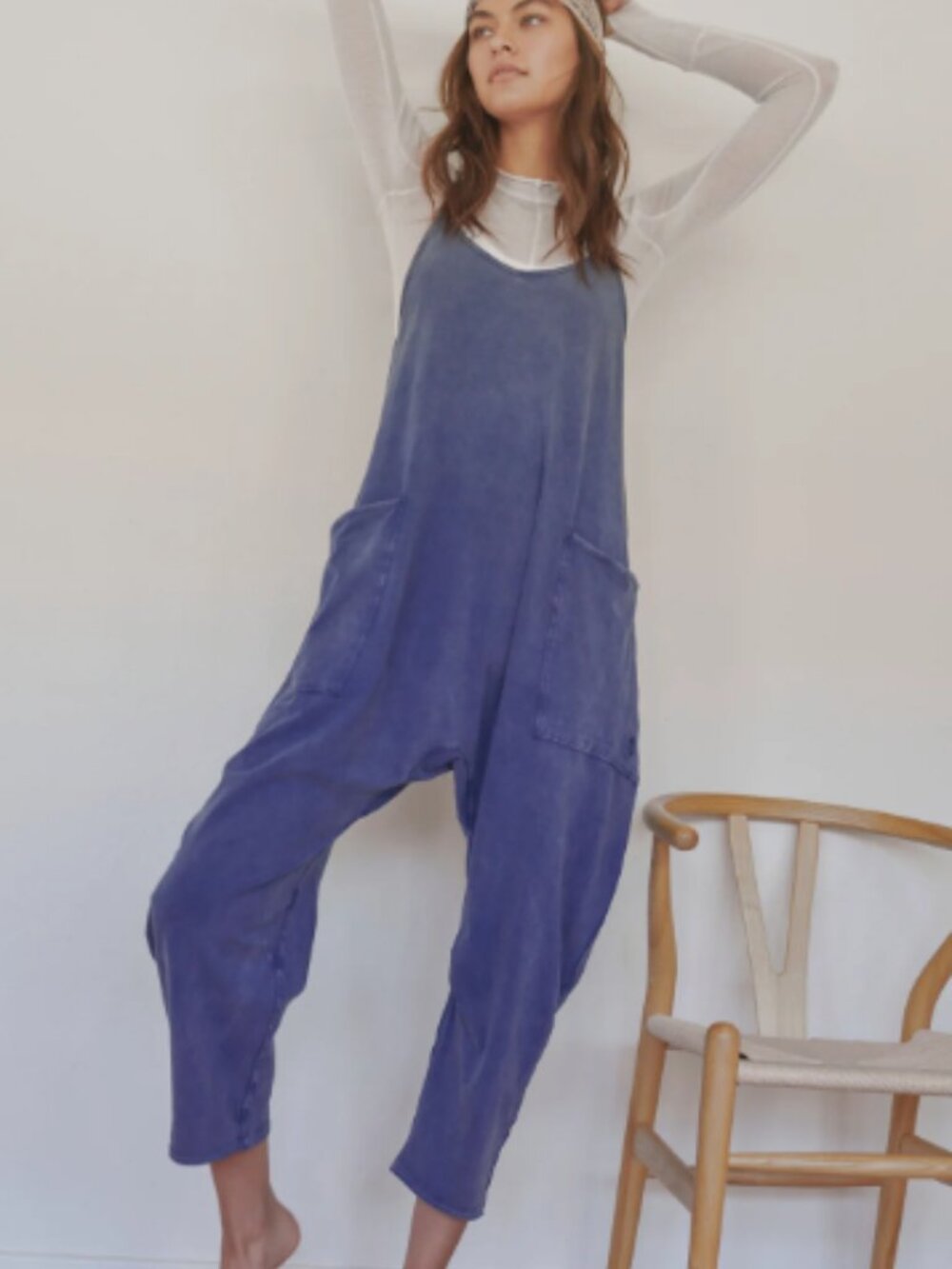 FREE PEOPLE MOVEMENT Barrel Leg HOT SHOT ONESIE - FRENCH NAVY. XS Run big